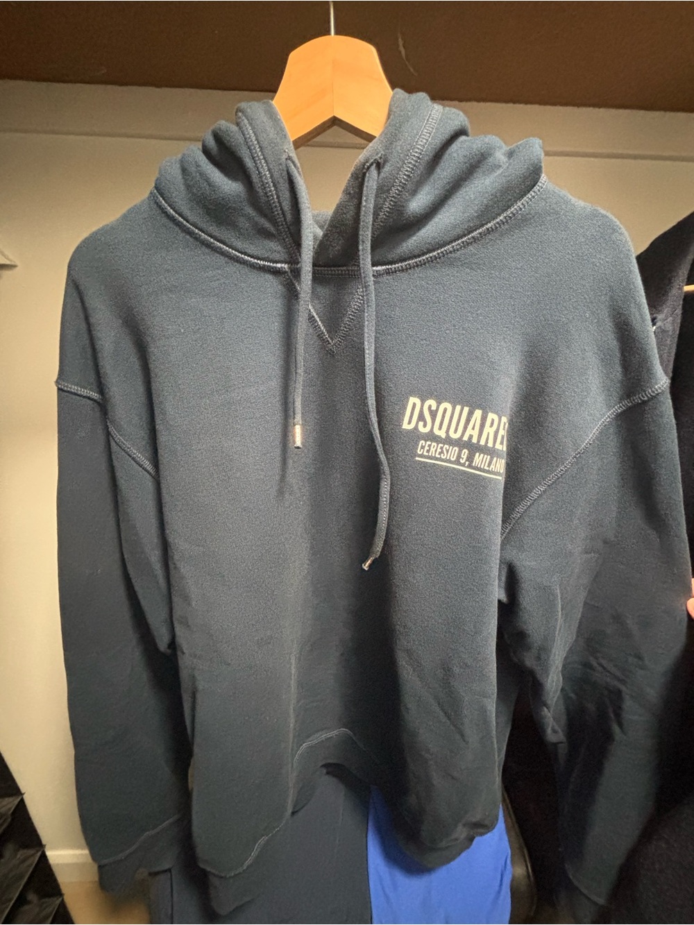 DSQUARED2 Dark Navy Logo Hooded Sweatshirt